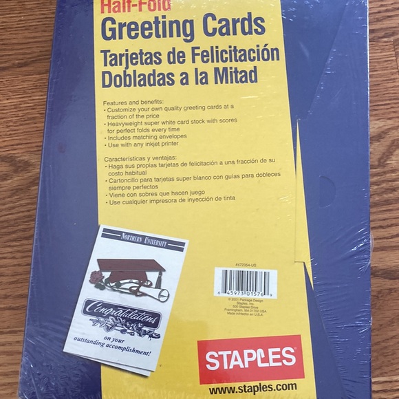 Staples Half-Fold Greeting Cards - Picture 2 of 4